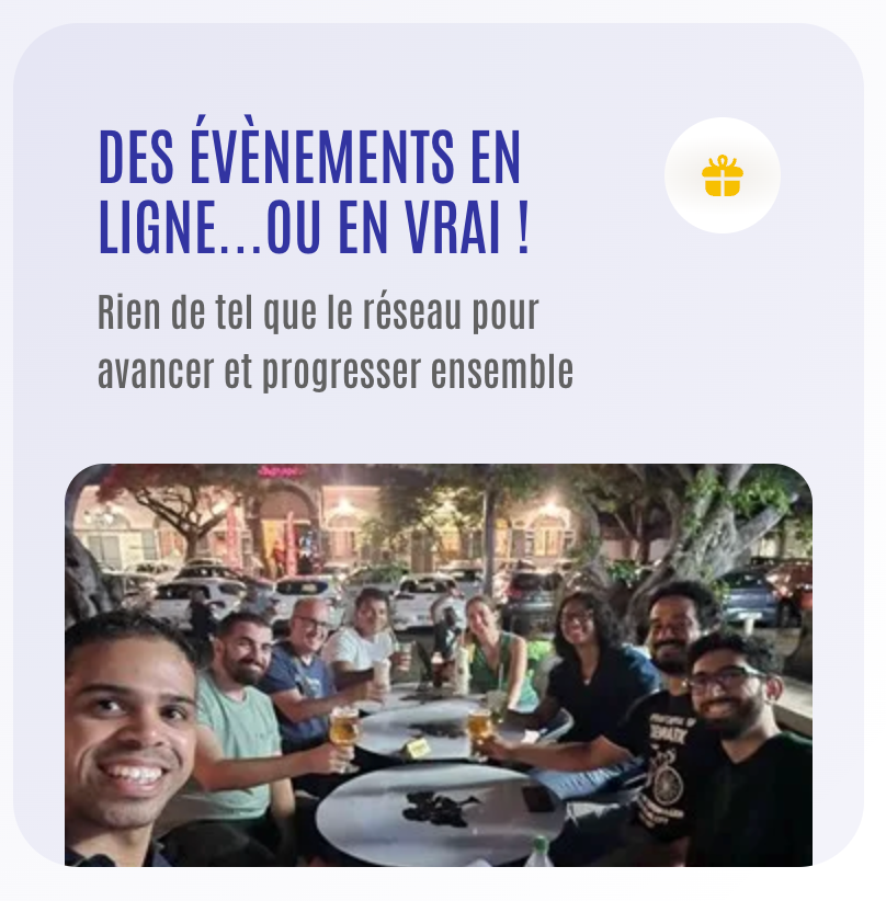 Des événements, en ligne et en vrai